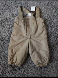 Spodnie zimowe na szelkach rozmiar 68 cm H&M