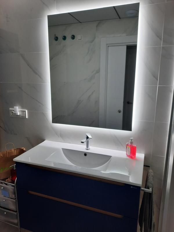 Espelho LED wc casa de banho 3000k 100x80cm, NOVO