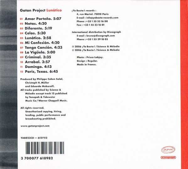 Gotan Project – Lunático (CD NOVO)