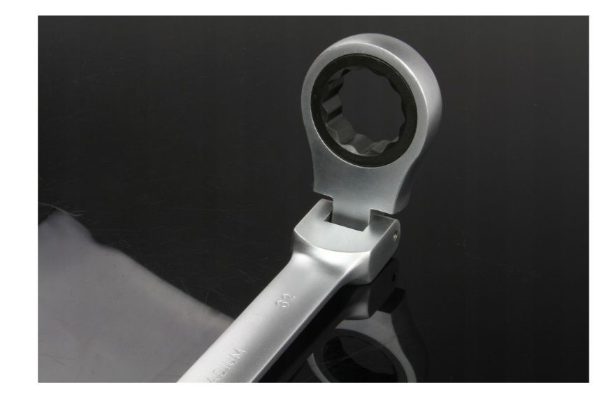 Klucze płasko-oczkowe z grzechotką łamane 6-32mm 22szt.