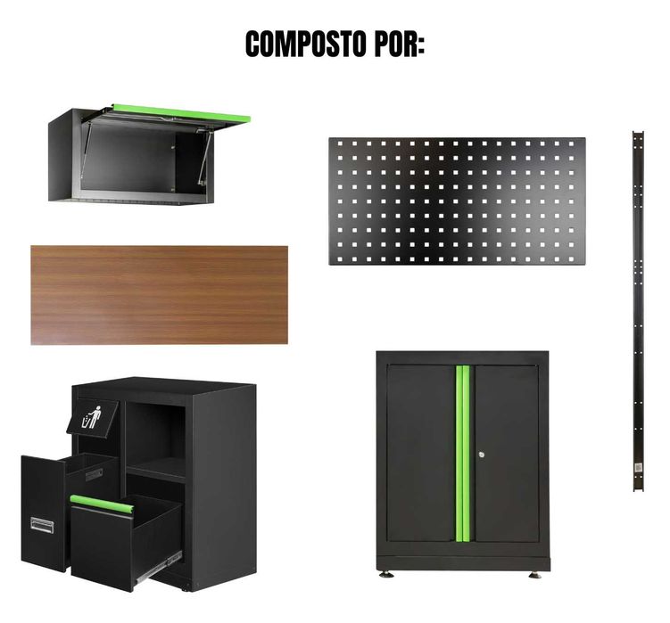 Conjunto de Armários Modulares 12 Peças JBM JL20