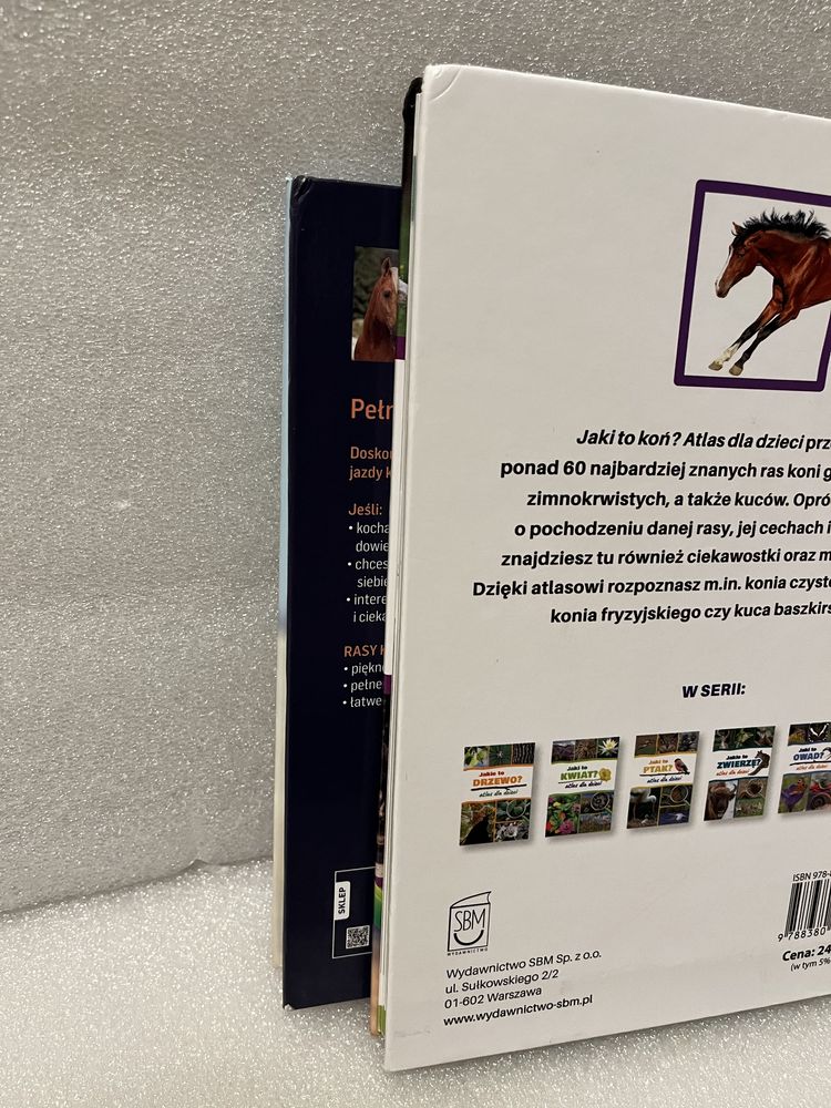 Książki atlas dla dzieci Jaki to koń ? Rasy koni . Ciekawe dlaczego ?