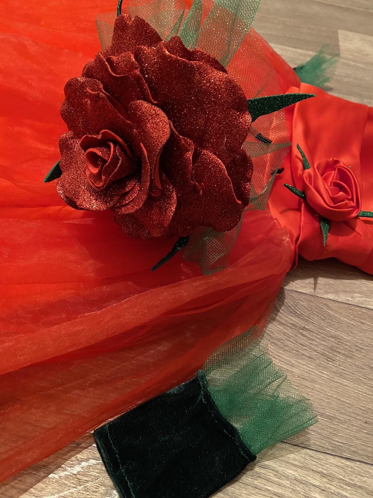 Платье карнавальное роза,красная роза