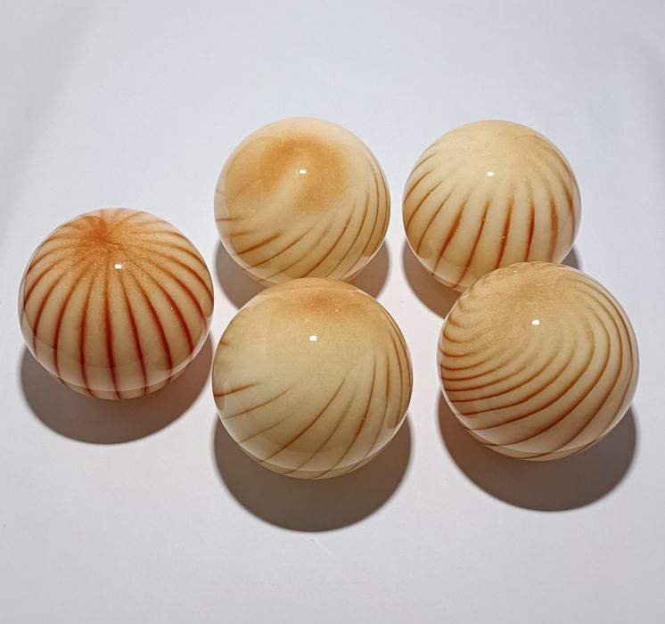 Candeeiro de mesa sem fios de vidro Laranja e branco ao estilo Murano