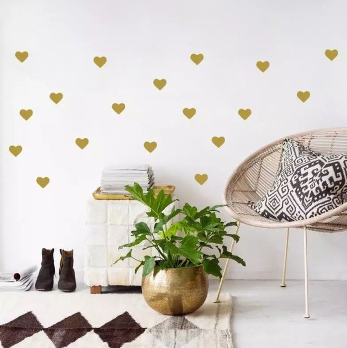 Lote de 30 corações em vinil azuis ou prateados