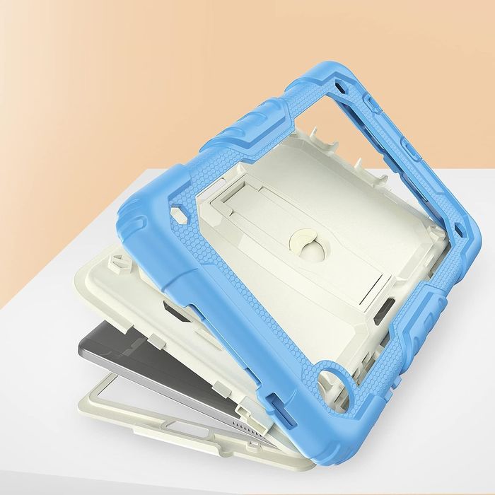 Etui do iPad Mini 5/4 7.9" z Podstawką i Paskiem na Ramię Niebieskie