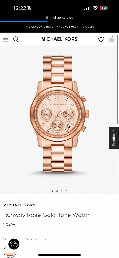 Zegarek Michael Kors MK Runway rose gold MK7324