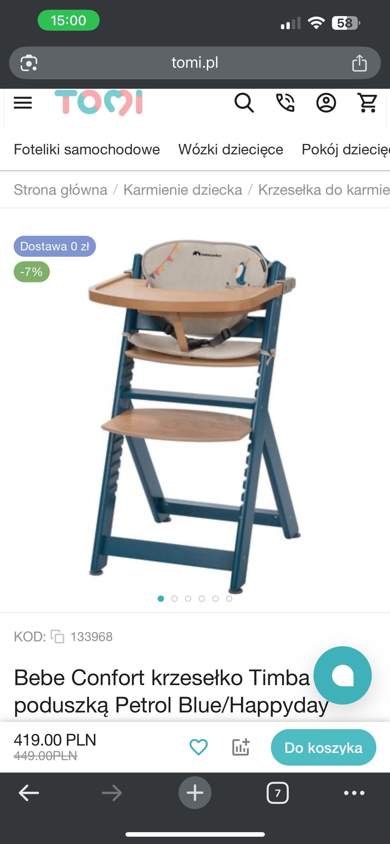 Krzesełko do karmienia Bebe Confort
