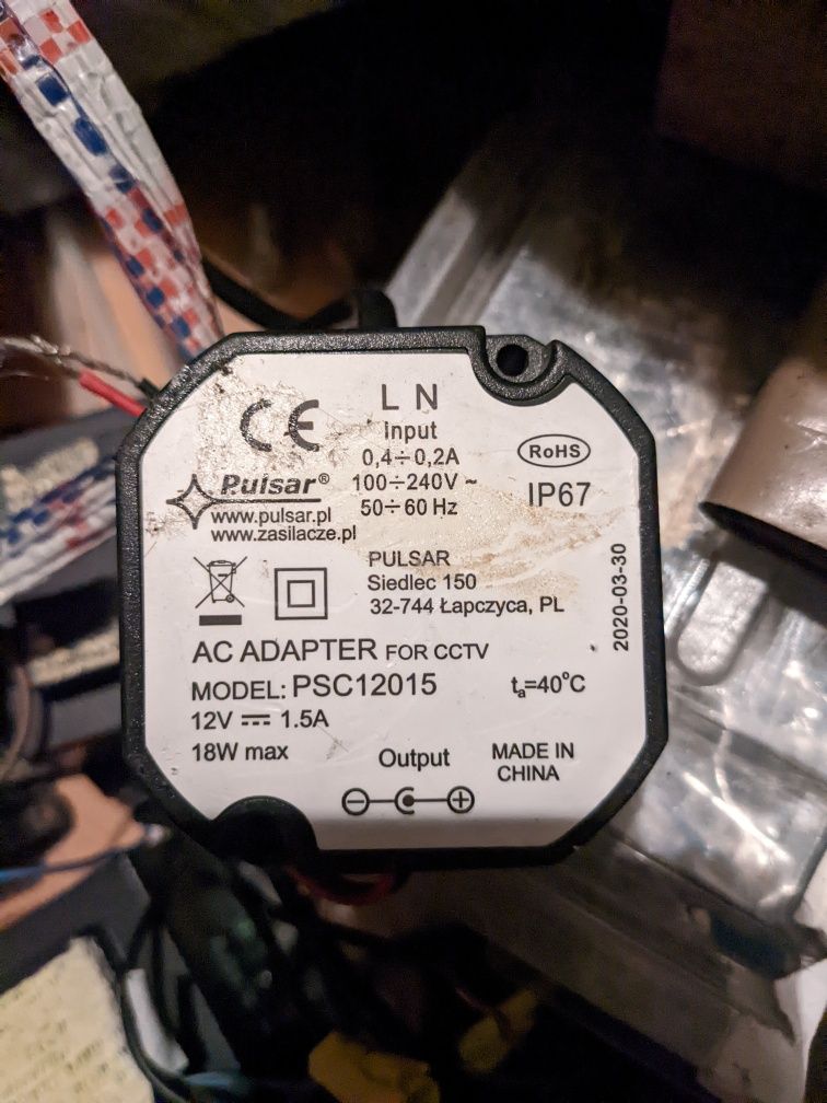 PSC12015 Zasilacz dopuszkowy fi80 1,5A/12V Pulsar