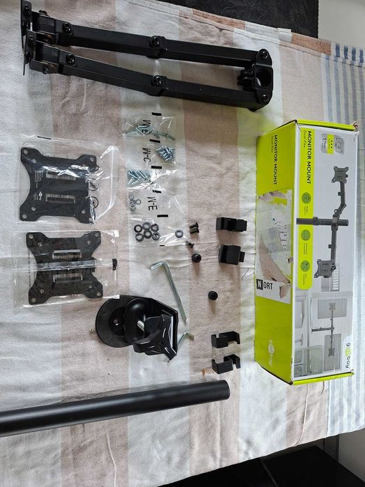 Goobay Uchwyt biurkowy na 2 monitory 17" - 32" Flex