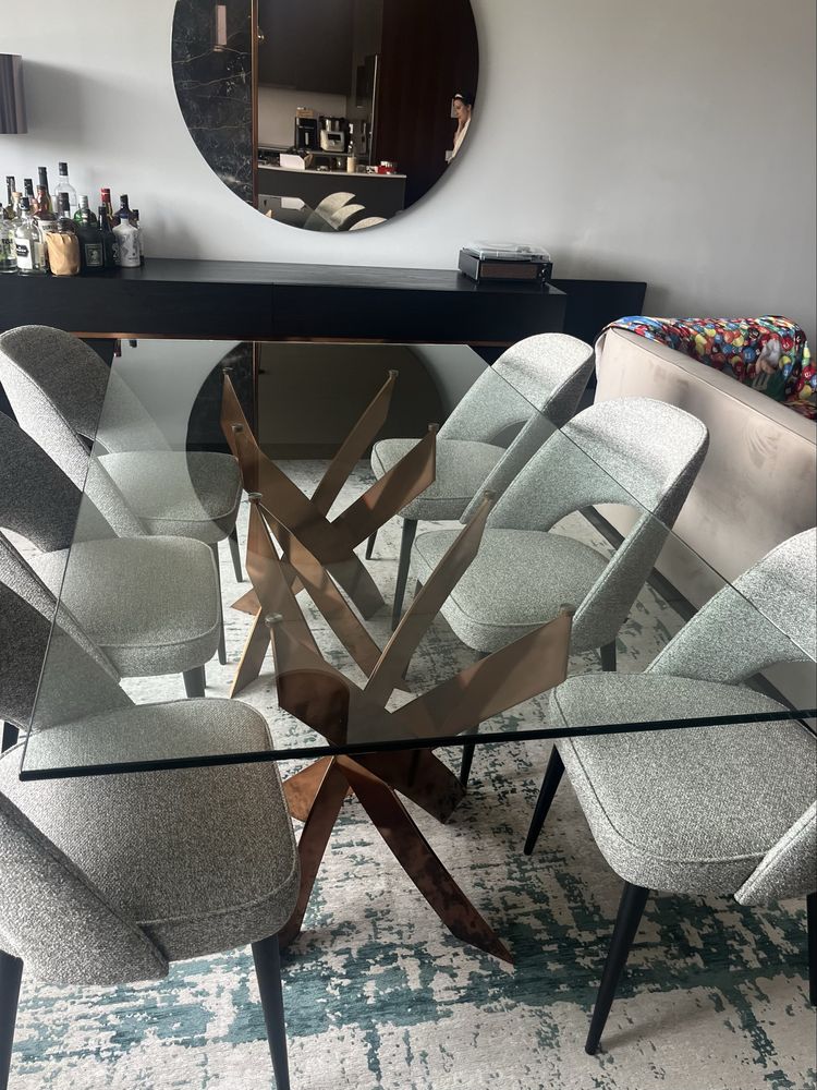 Mesa jantar LasKasas TWISTED Cor bronze