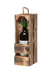 skrzynka drewniana na wino alkohol podziękowania wesele ślub prezent