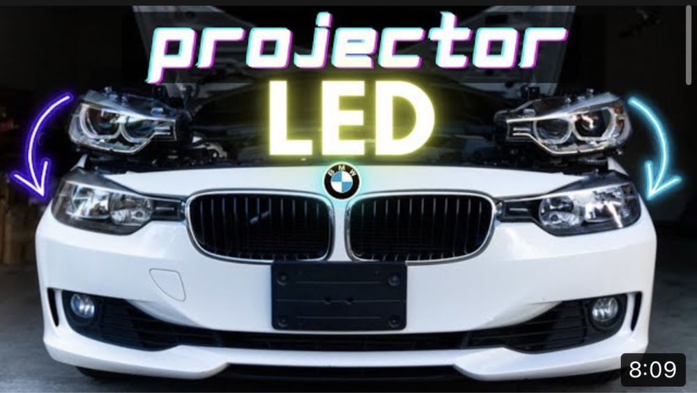 Установка замена оптики фары фонари рестайл Led BMW электрик подвязать