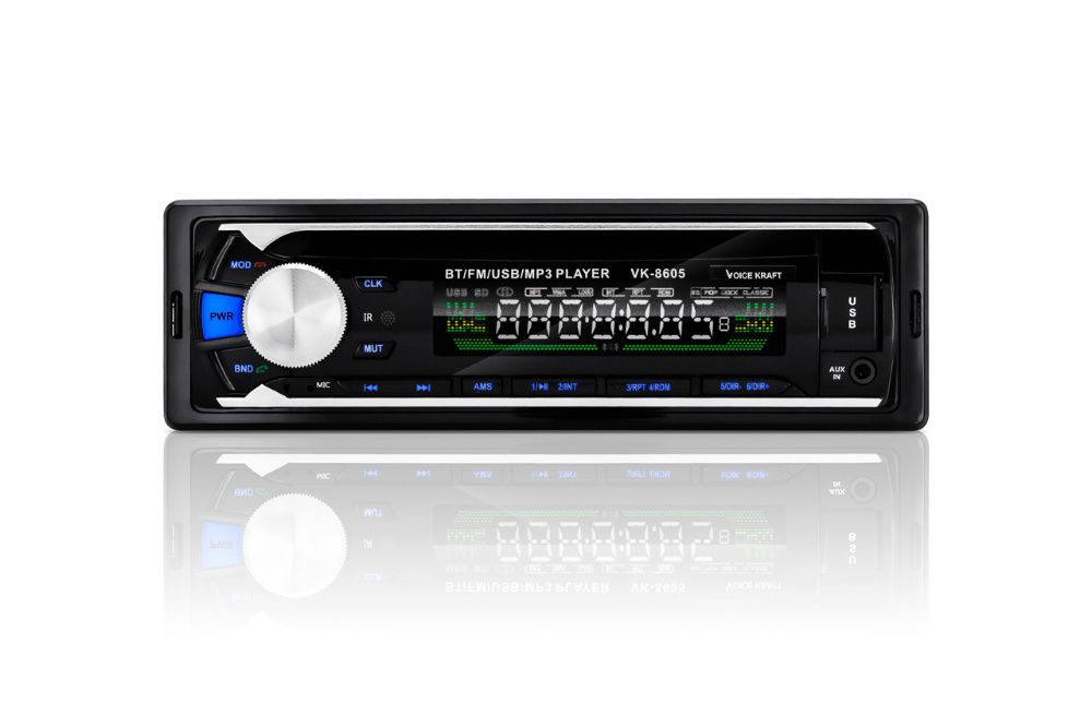 Radio Samochodowe z Bluetooth USB AUX Multi Kolor