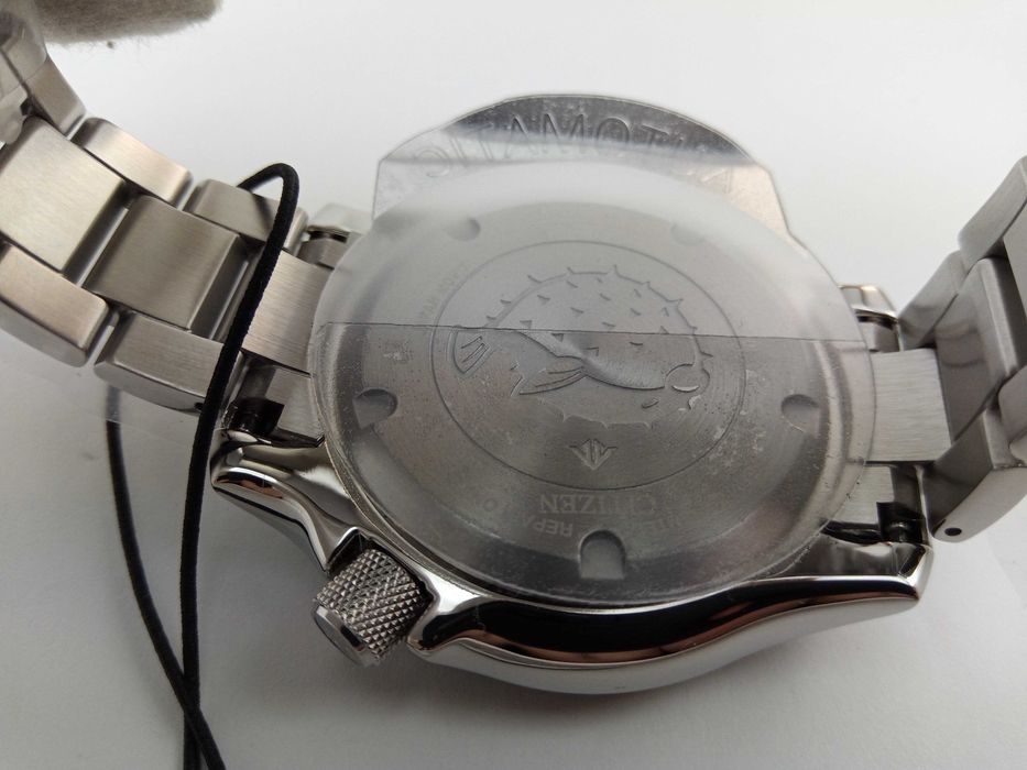 Японские мужские часы 200м дайверы Citizen NY0136-52L сапфир, механика