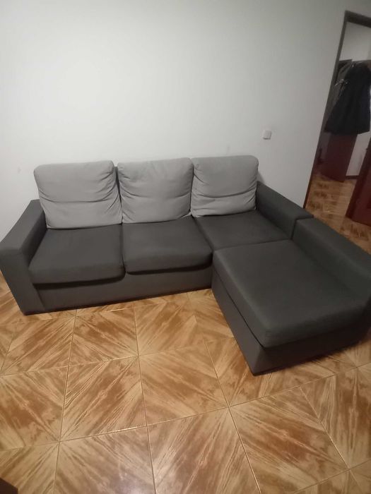Sofá 3 pessoas chaise lounge amovivel