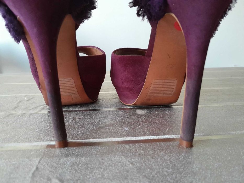 Sapatos bordeaux Zara 39 com plataforma