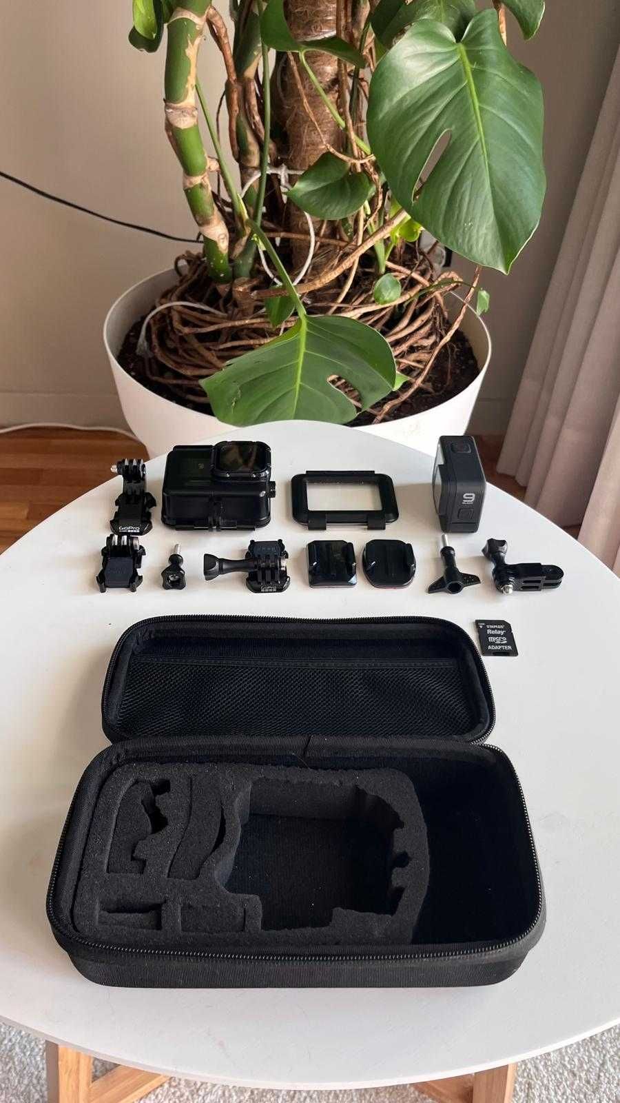 GoPro Hero 9 Black + Estojo + Caixa de mergulho (-40m) – Impecável
