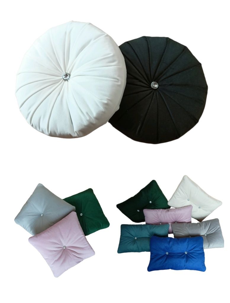 Poduszki dekoracyjne okrągłe kwadratowe lub prostokątne welur velvet