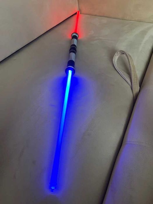 Световой меч ситха 132 см Двусторонний 12 изменяющихся цветов +звук