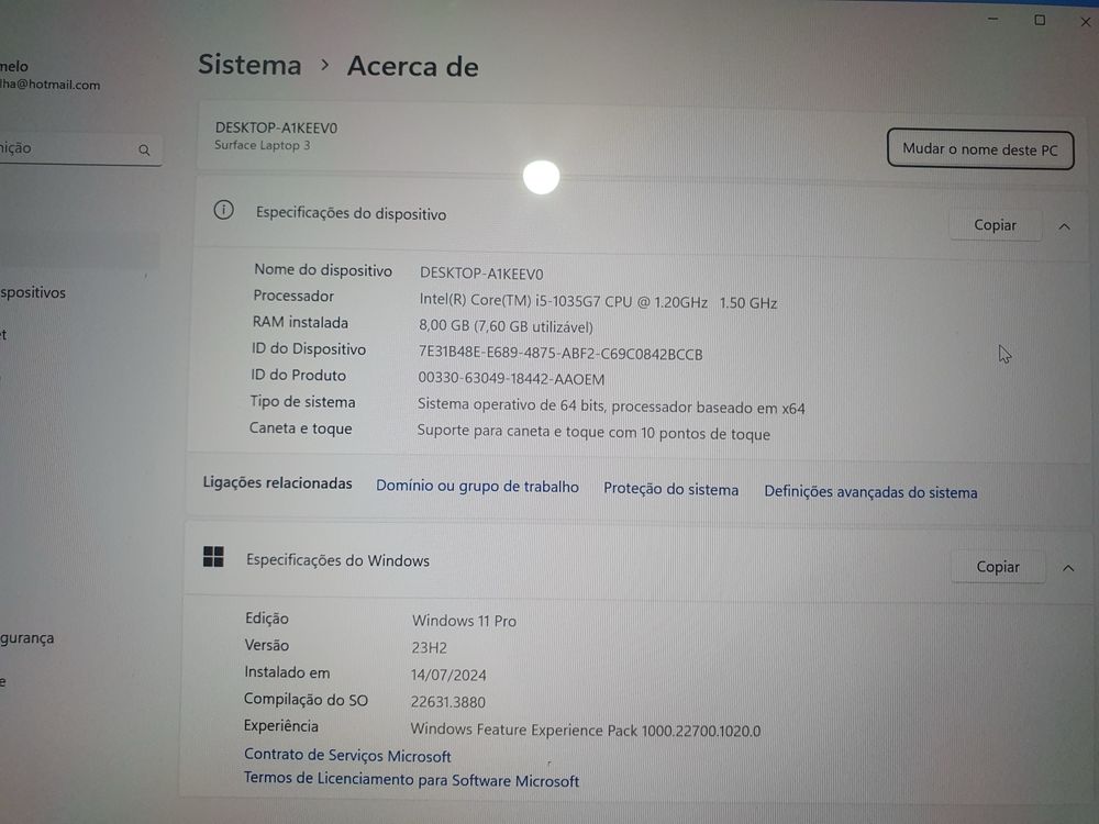 Microsoft surface laptop 3