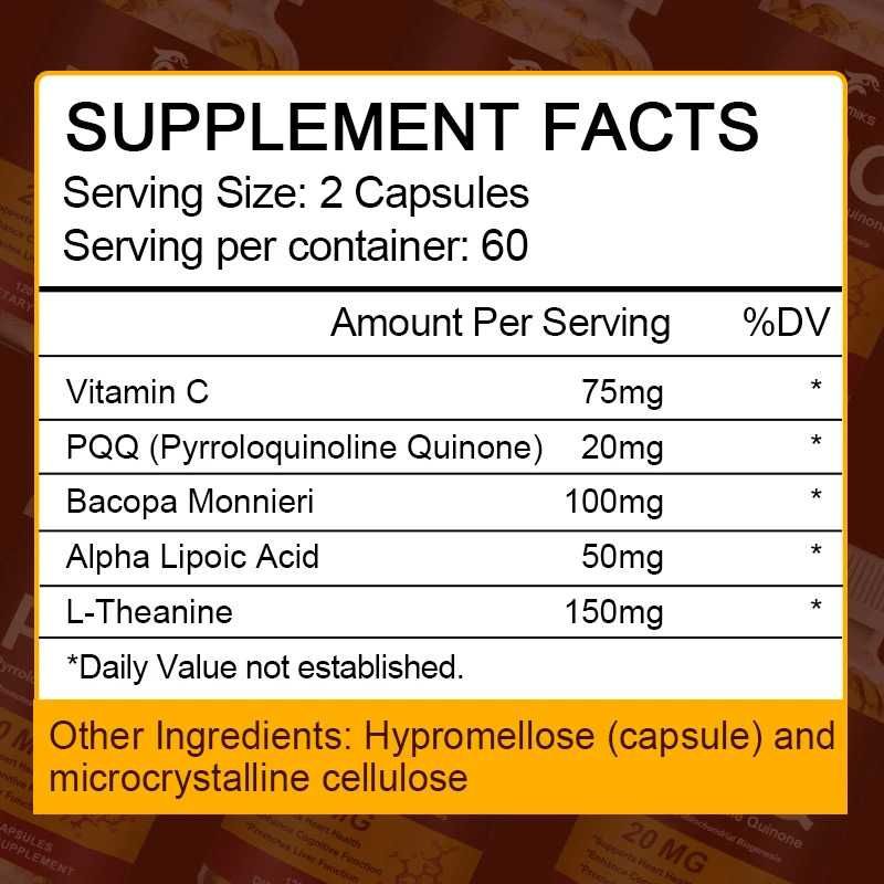 Suplement PQQ 20 mg - 120 tabletek ,Duża dawka
