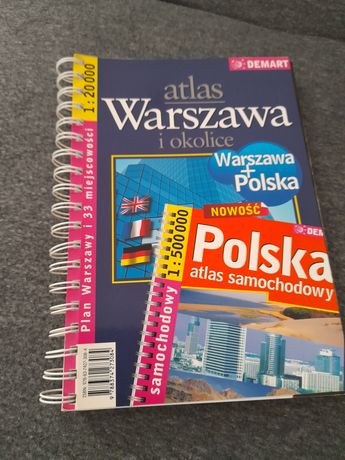 Mapa Polski, Atlas Polski, atlas Warszawy, atlas
