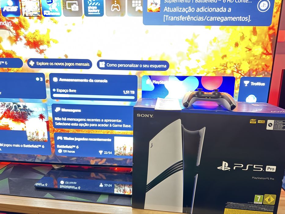 Consola PS5 Pro 2TB, com jogo Battlefiels 6 e com garantia 2 anos