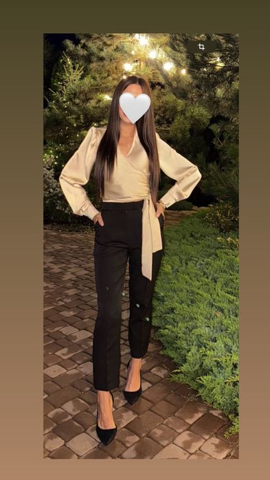 Блуза атласная женская