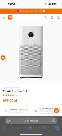 Oczyszczacz Powietrza Xiaomi Mi Air Purifier 3C