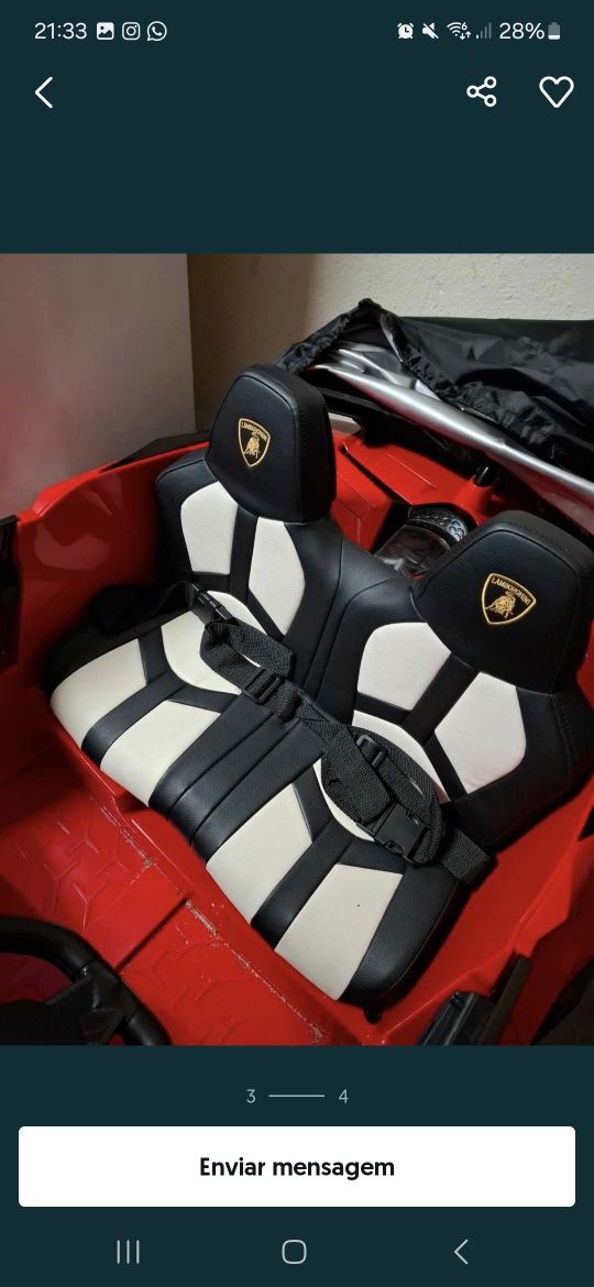 Carro de criança com 2 lugares aguenta ate 80kg modelo drift