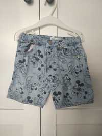 Spodenki Zara 98 Mickey jeansowe