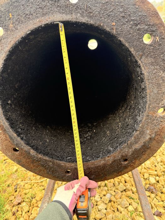 Rura stalowa kominowa 12 m - mocna stal, z drabiną, gotowa do montażu