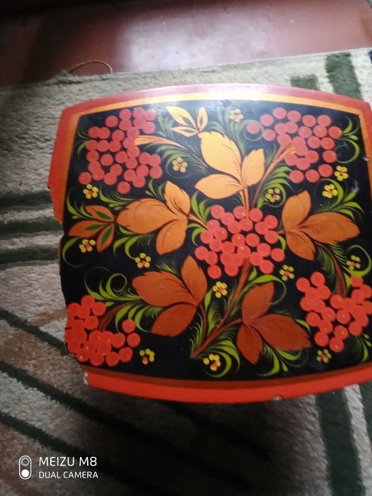 Стульчик - табурет, Роспись-хохлома,под реставрацию