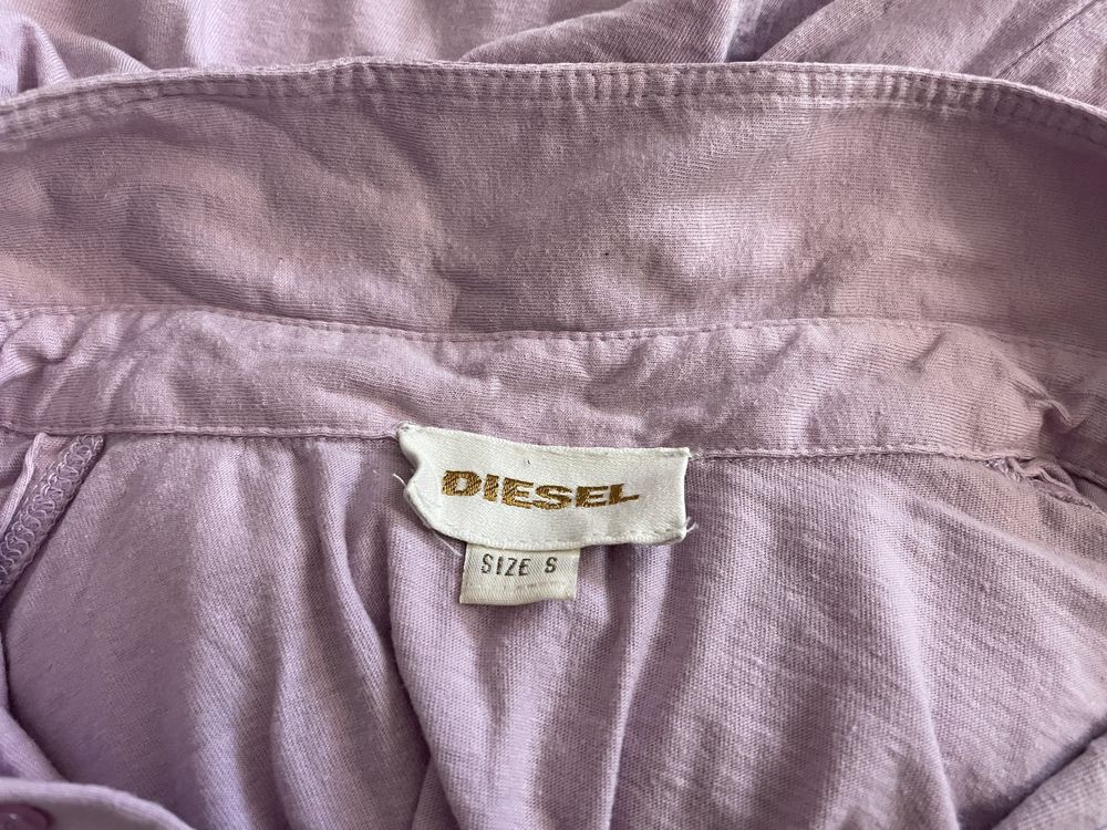 Koszulka Polo Diesel S logowana różowa vintage retro y2k damska hit