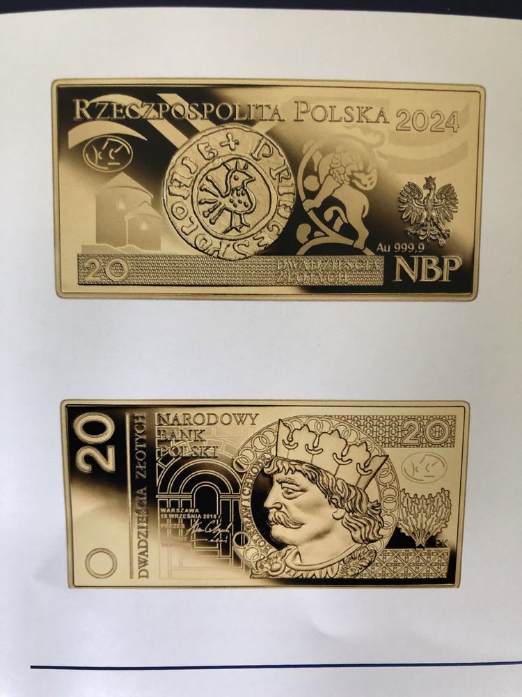 Folder do banknotu 20 zł