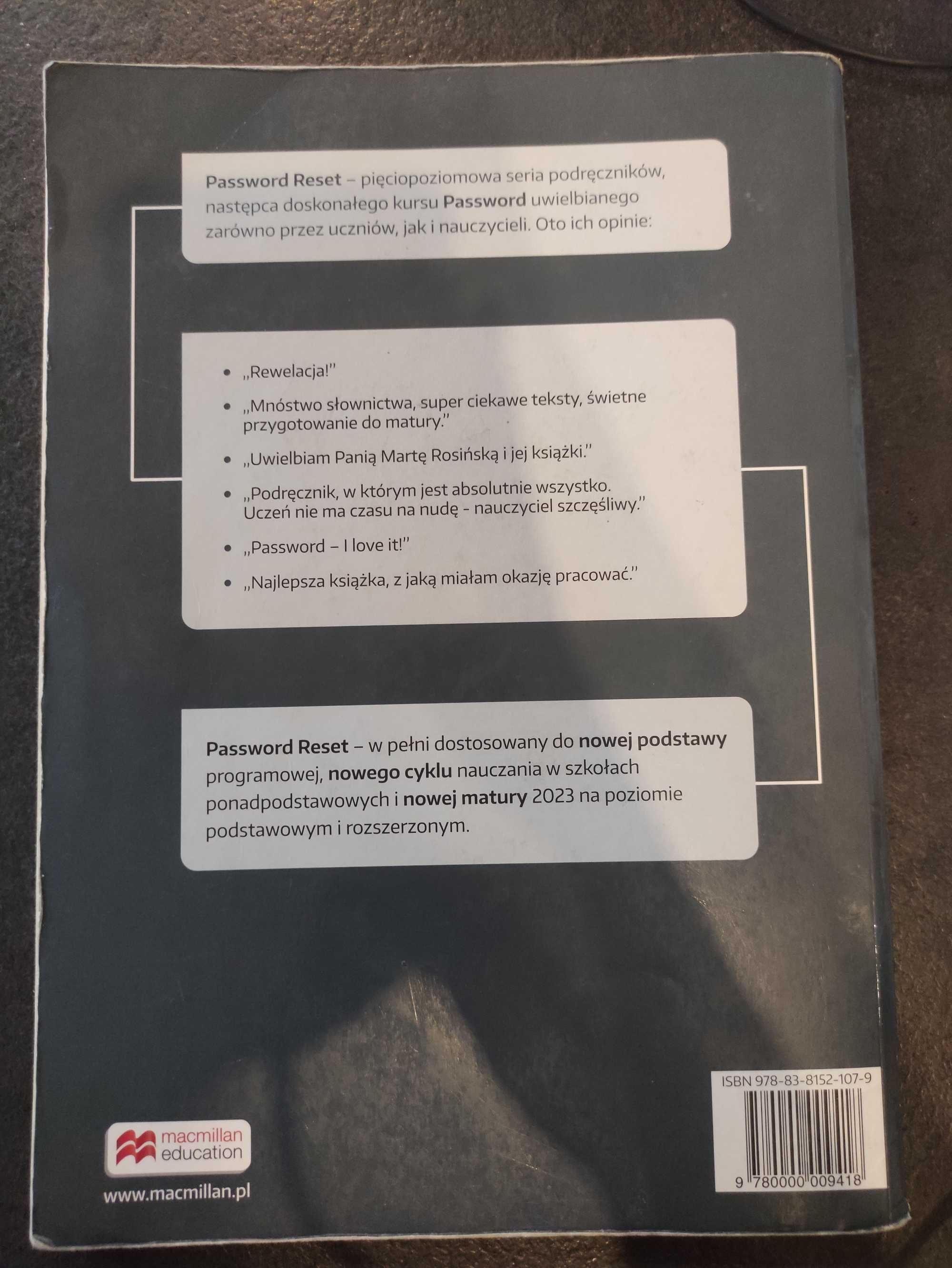 Password Reset B2 Student's Book