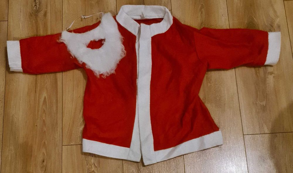 Strój przebranie kostium dziecięcy Mikołaja z brodą