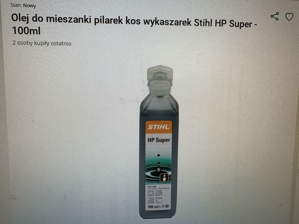 OLEJ STIHL HP SUPER 100ML Zielony Oryginał
