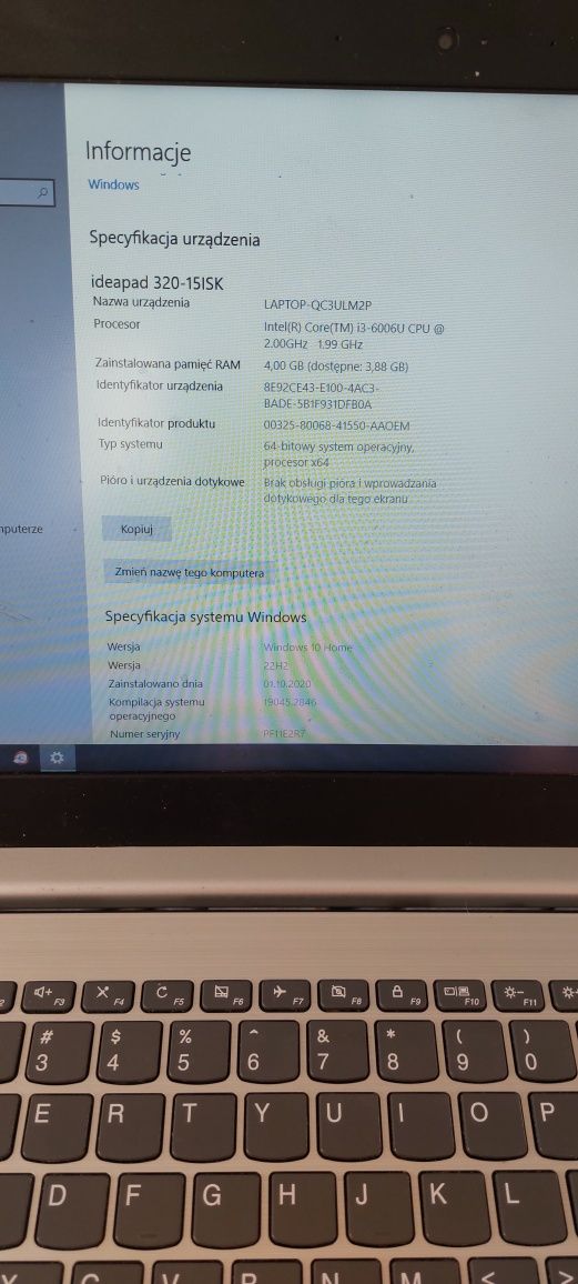 Lenovo IdeaPad 320 | Intel Core i3 | 4 GB RAM | Windows 10 | ide