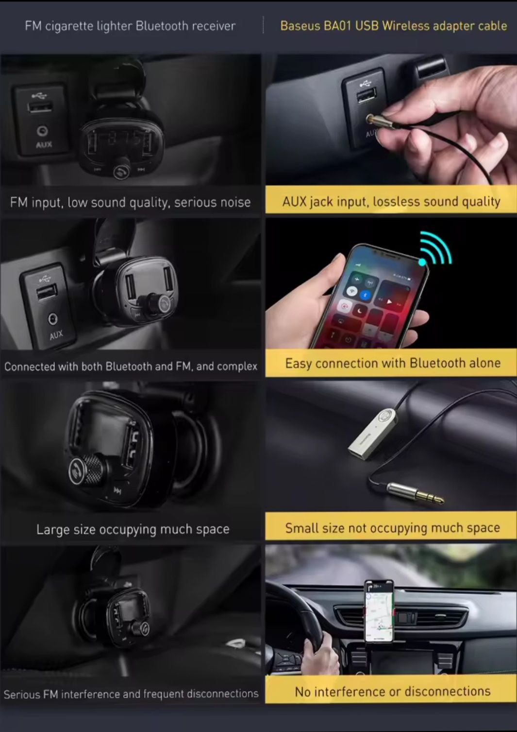 AUX Bluetooth адаптер Baseus