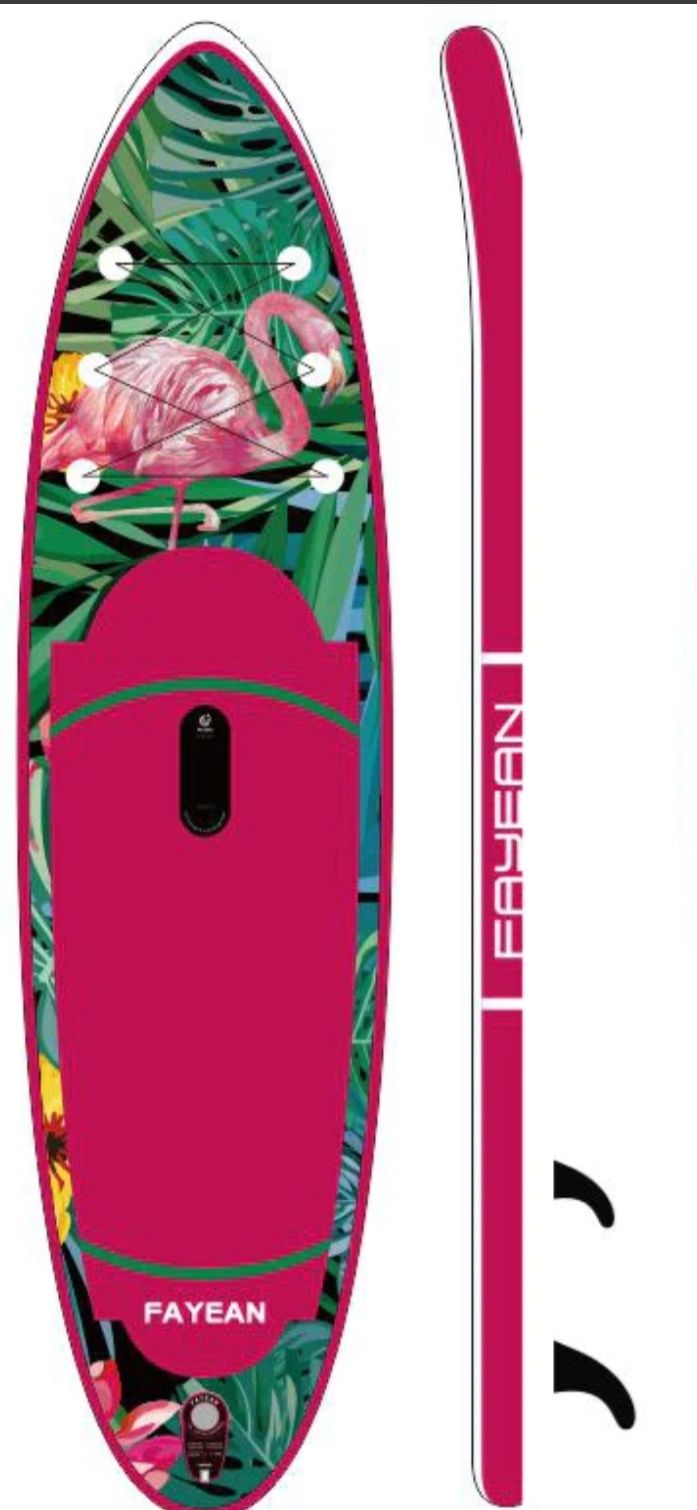 Deska SUP 11' 335cm ALLROUND Flamingi, Papugi do wyboru. Nowy zestaw