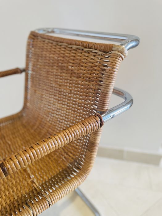 Cadeira original Mies van der rohe MR20 palhinha rattan