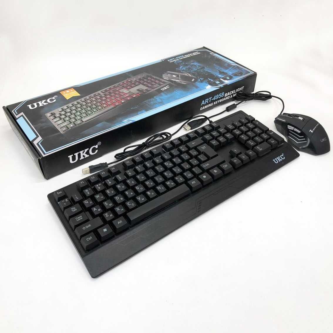 Клавіатура+мишка UKC з LED підсвічуванням від USB M-710,