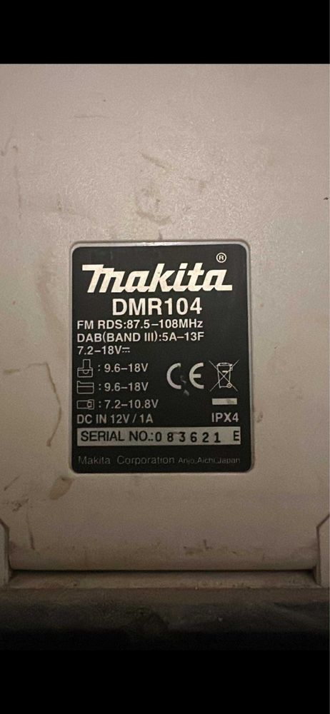 Radio budowlane makita dmr 104