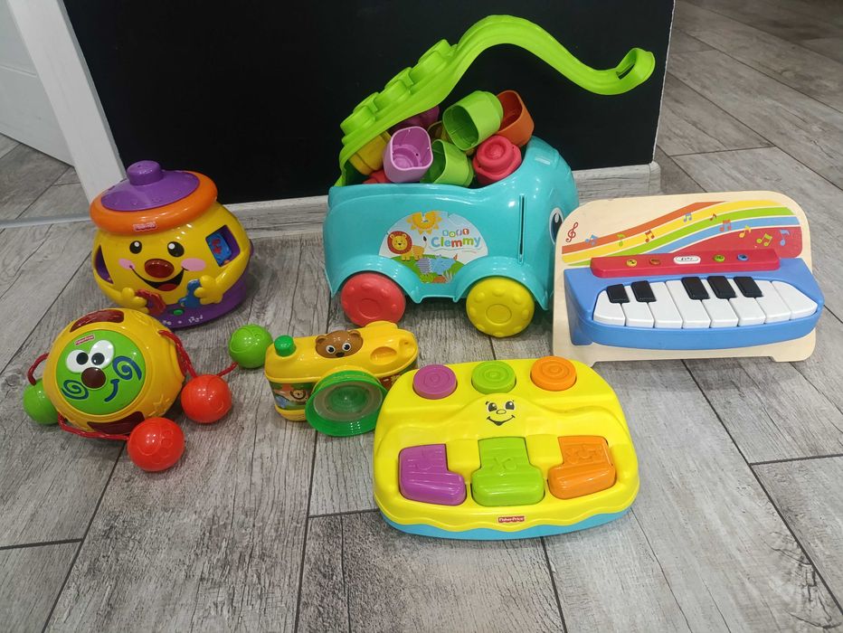 Zestaw zabawek klocki Fischer Price Clementoni Soft Clemmy słonik