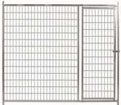 4 peças de PAINEL 2MT REDE de aço. Uma delas com PORTA. Usada UMA vez