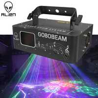Mocny Projektor laserowy dyskotekowy laser show 800mW + GOBO DMX