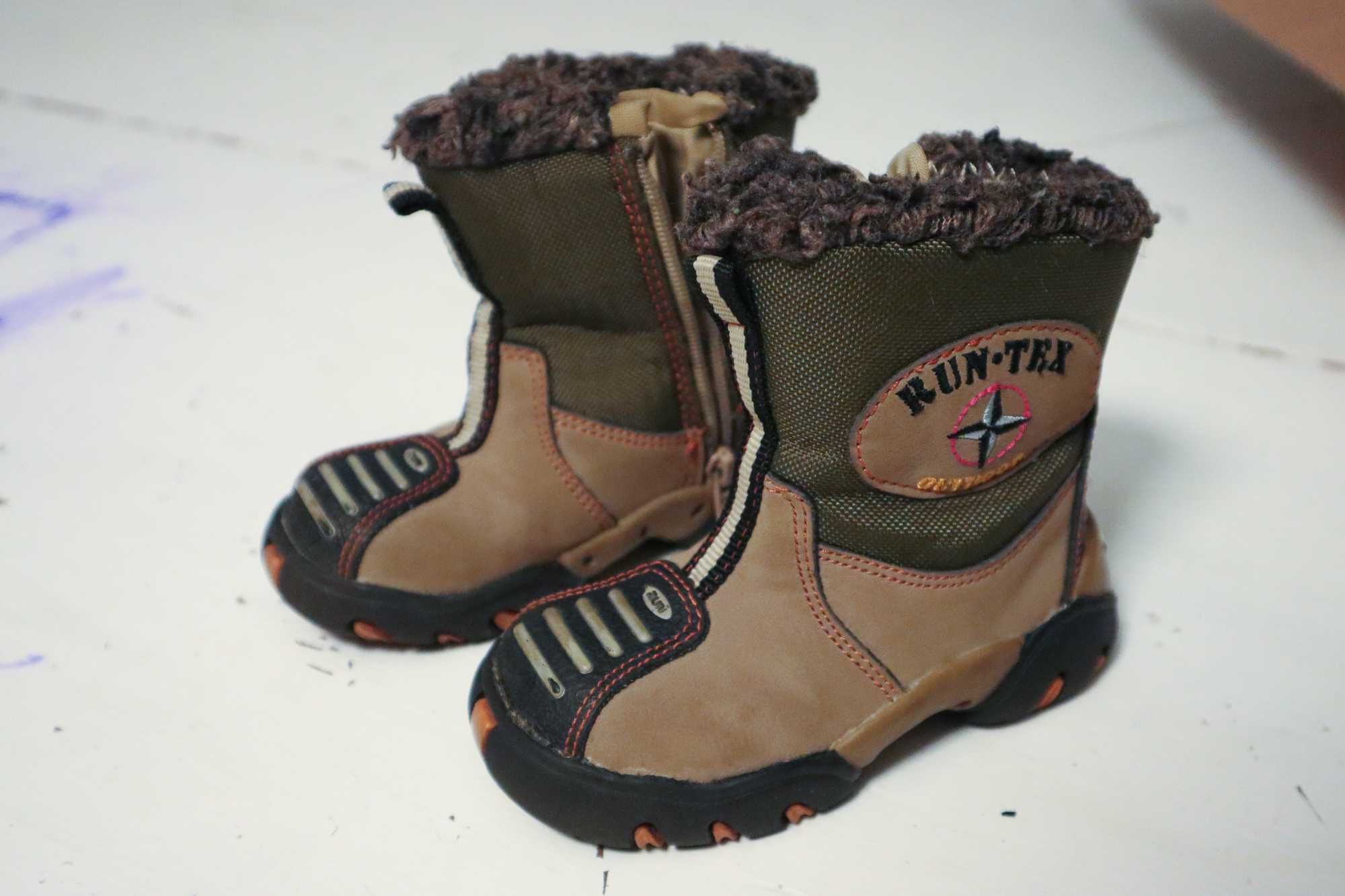 Buty dziecięce Run Tex, ocieplane, zimowe, rozmiar 21