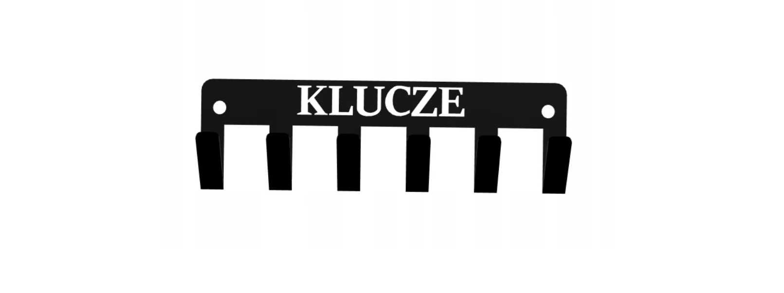 Wieszak na klucze NAPIS KLUCZE CZARNY Loft